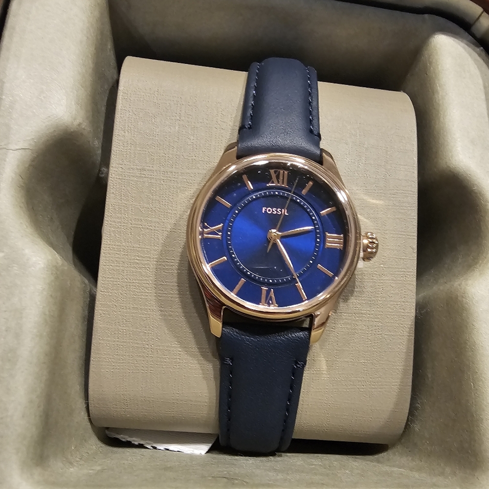 Fossil Navy and Gold Woman's Watch